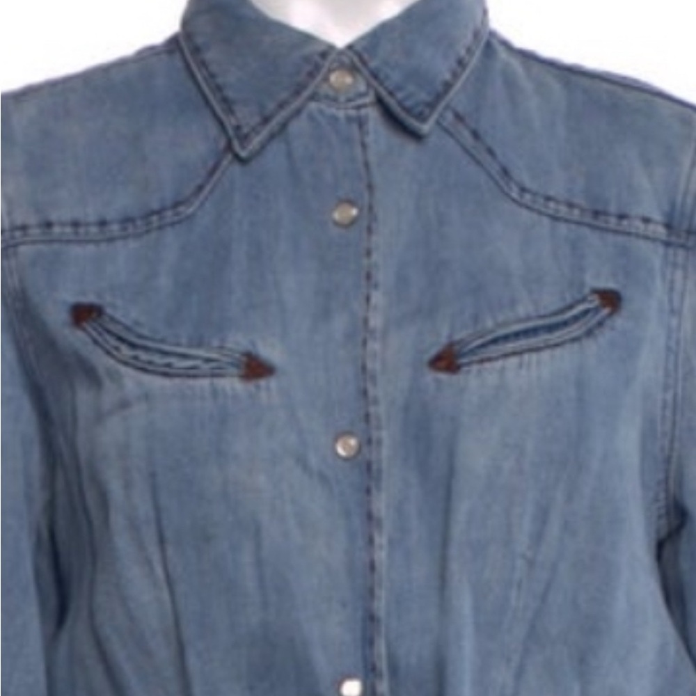 Stetson Denim Blue Button-Up Dress M - Picture 2 of 4